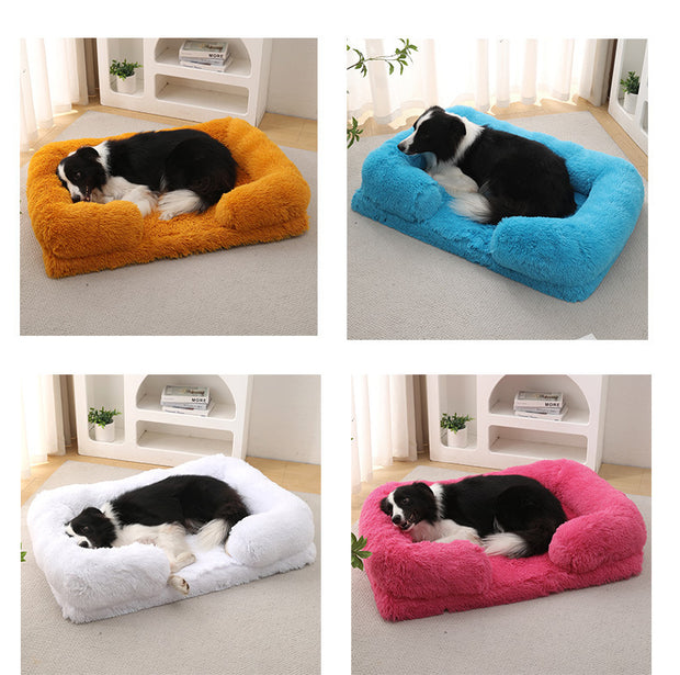 Doghouse & Cathouse Plush Round Pet Bed
