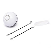 USB LED Laser Cat Ball – Interactive Feather & Bell Toy