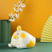 Ceramic Pet Bowl Cat & Dog Feeding Holder – Elevated Cartoon Design