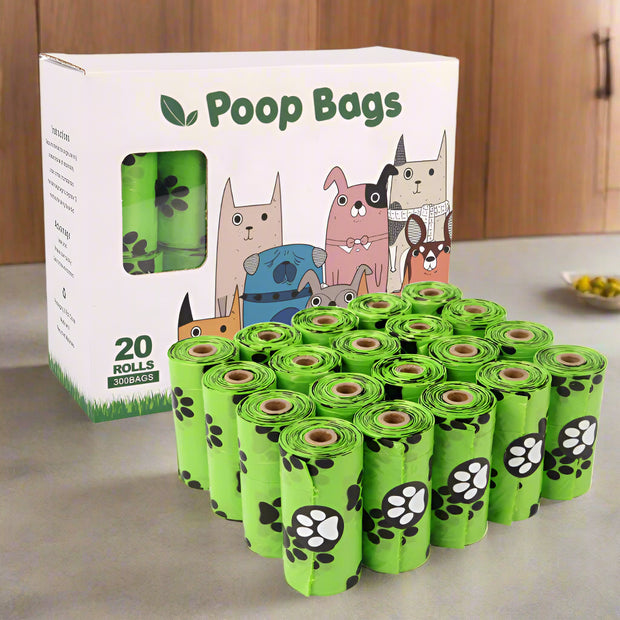Dog Poop Bags – Biodegradable Continuous Roll with Dispenser Options