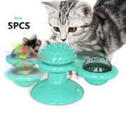 Cat Rotating Windmill Toy – Multi-Function Scratcher, Teething & Play