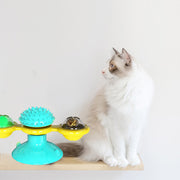 Cat Rotating Windmill Toy – Multi-Function Scratcher, Teething & Play