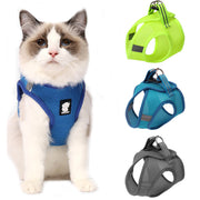 Anti-Strike Cat Harness – Breathable Mesh Walking Vest with Leash for Cats