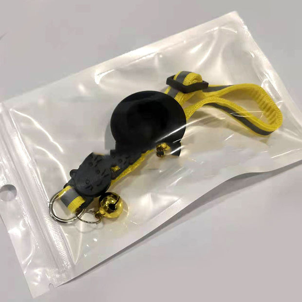 Airtag Pet Collar with Bell – Reflective Adjustable Anti-Lost Cat & Dog Collar