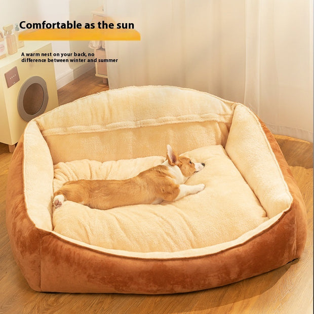 Kennel Large Dog Bed Warm Winter Removable And Washable Mattress