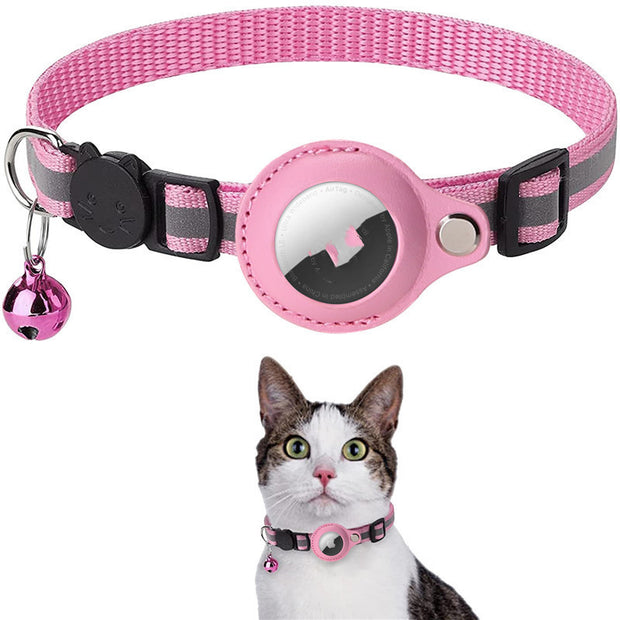Reflective Dog Collar with AirTag Holder -UK Pet Safety