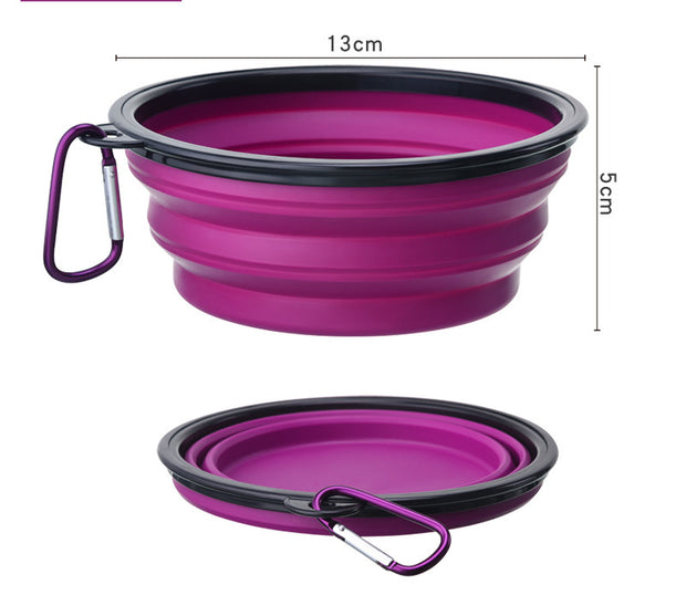 Outdoor Portable Folding Bowl with Keychain