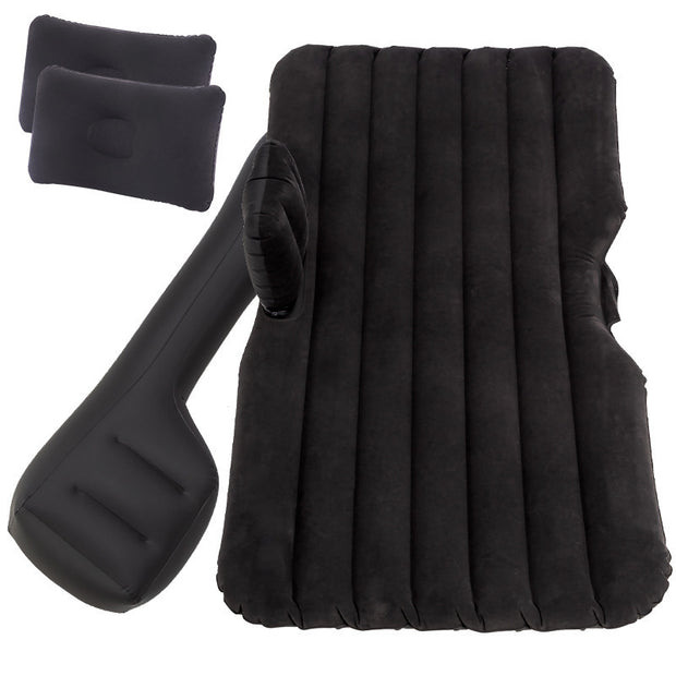 Flocking Inflatable Air Cushion Bed – Soft Portable Mattress with Optional Air Pump