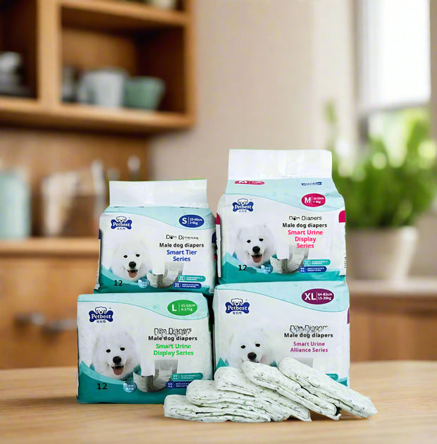Petbest Male Dog Diaper Wearable Urine Display