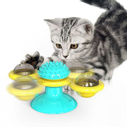 Cat Rotating Windmill Toy – Multi-Function Scratcher, Teething & Play