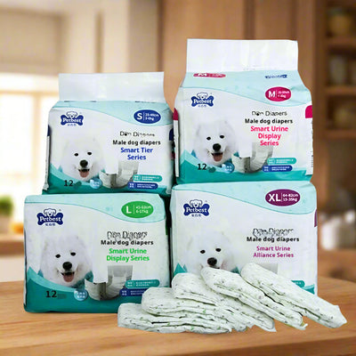 Petbest Male Dog Diaper Wearable Urine Display