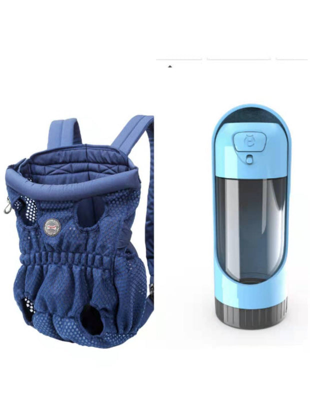 Front & Back Dog Carrier Backpack – Breathable Legs Out Pet Travel Bag