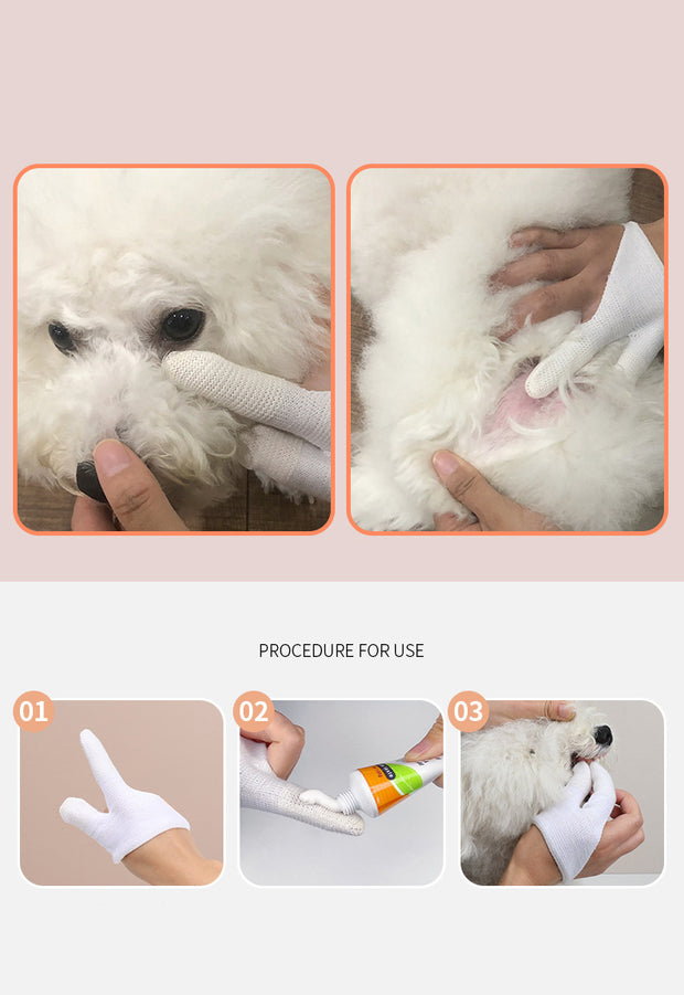 Gentle Dog & Cat Teeth Cleaning Finger Cover