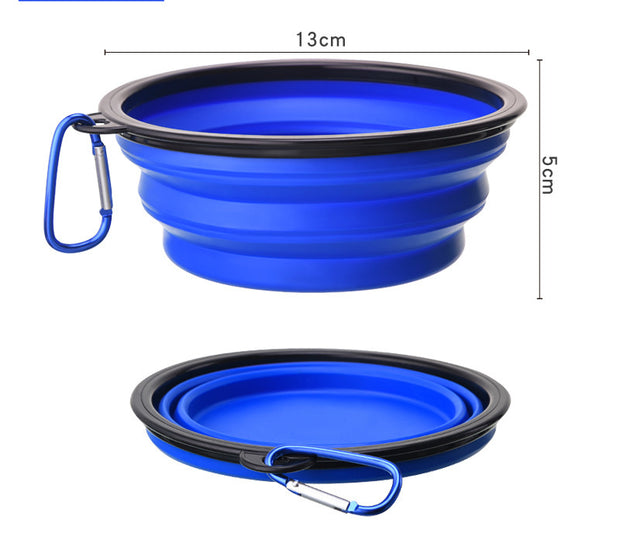 Outdoor Portable Folding Bowl with Keychain