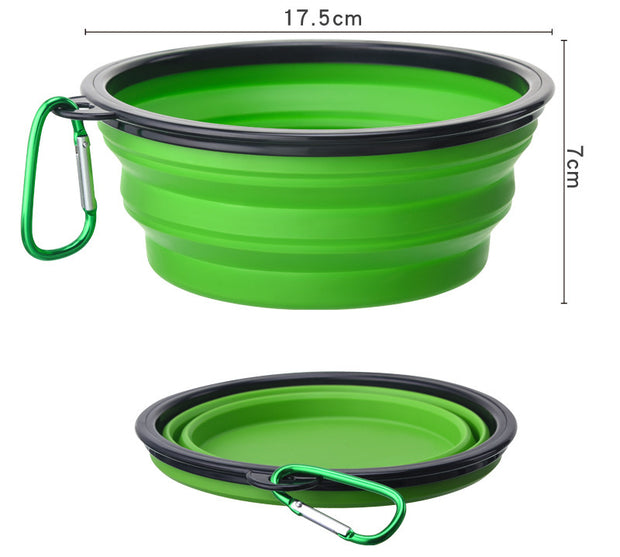 Outdoor Portable Folding Bowl with Keychain