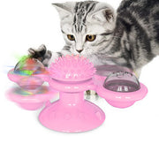 Cat Rotating Windmill Toy – Multi-Function Scratcher, Teething & Play