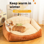 Kennel Large Dog Bed Warm Winter Removable And Washable Mattress