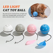 USB LED Laser Cat Ball – Interactive Feather & Bell Toy