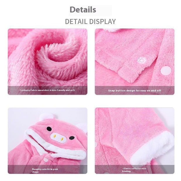 Adorable Piggy Thermal Pet Fleece for Puppies & Kittens