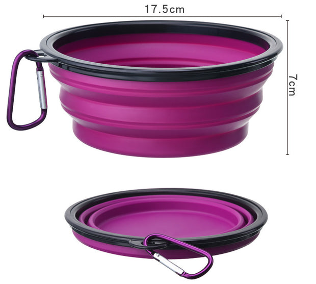 Outdoor Portable Folding Bowl with Keychain