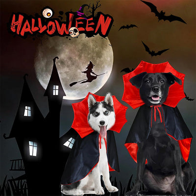 Halloween Pet Costumes – Vampire & Witch Cloaks for Cats and Dogs