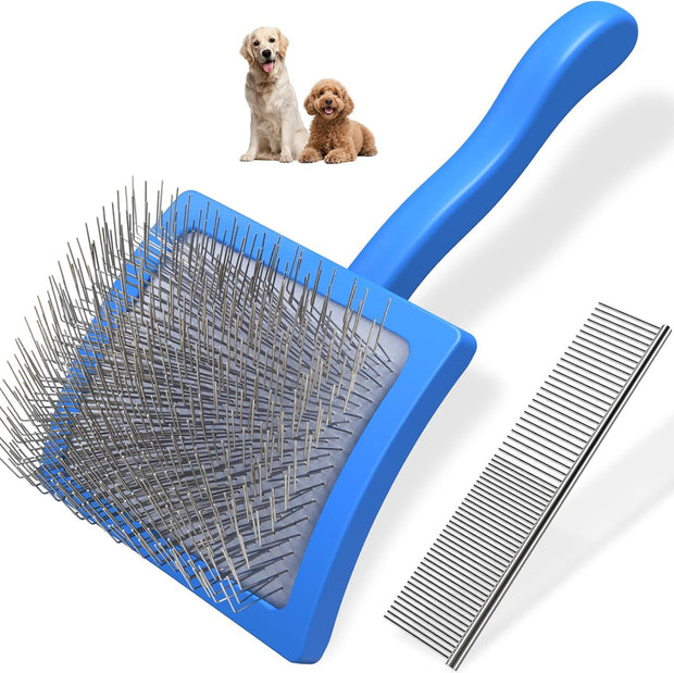 Pet Rake Brush & Straight Comb – Dog Grooming Tool
