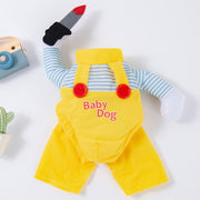 Funny Pet Halloween Costume – Puppy & Dog Clothes with Knife Accessory
