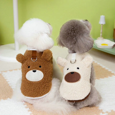 Double-Sided Velvet Pet Clothes – Warm Autumn & Winter Dog Outfit