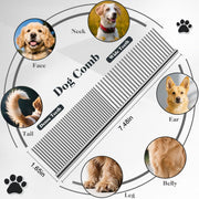 Pet Rake Brush & Straight Comb – Dog Grooming Tool