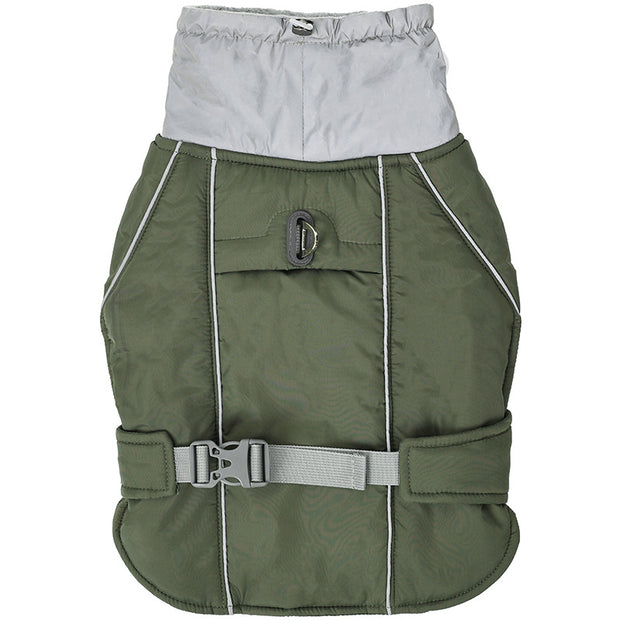 Pet Dog Clothes Thickened Dog Cotton Clothes Outdoor Waterproof Dog Clothes Jacket Vest Pet Supplies