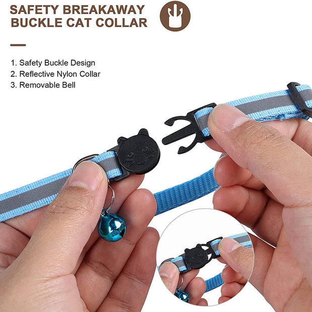 Airtag Pet Collar with Bell – Reflective Adjustable Anti-Lost Cat & Dog Collar