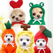 Cute Fruit Dog Hoodie – Warm Fleece Winter Coat for Small Dogs & Cats