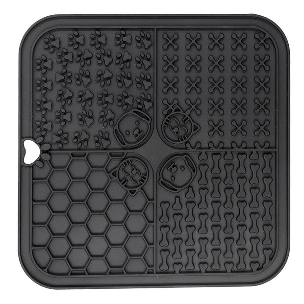Silicone Pet Lick Pad with Suction Cups & Scraper – Slow Feeder Mat for Dogs & Cats