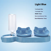 Automatic Double Bowl Pet Feeder – Food & Water Basin with Spine Protection