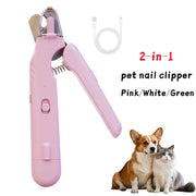 Professional Pet Nail Clippers with LED - Safe Dog & Cat Tool