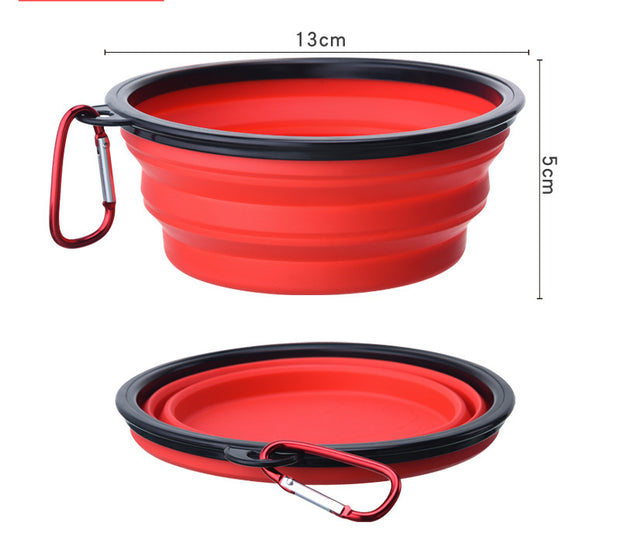 Outdoor Portable Folding Bowl with Keychain