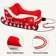 Christmas Sled Pet Bed – Festive Elk Kennel for Dogs