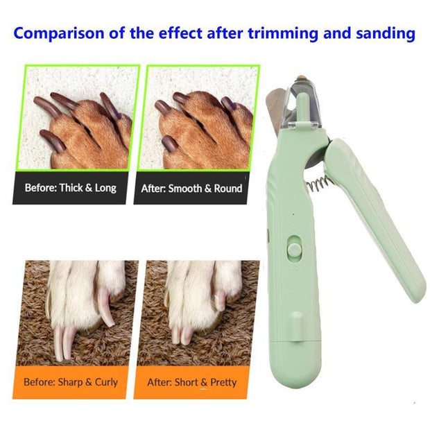 Professional Pet Nail Clippers with LED - Safe Dog & Cat Tool