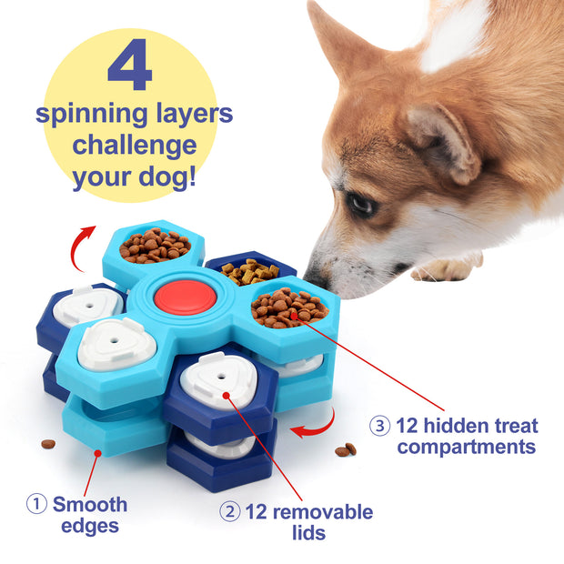 Slow Feeder Puzzle Dog Bowl - 4 Layer Interactive
