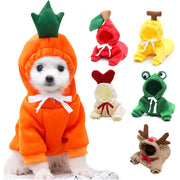 Cute Fruit Dog Hoodie – Warm Fleece Winter Coat for Small Dogs & Cats