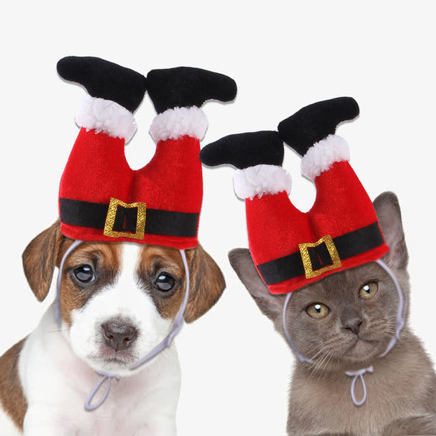 Cute Christmas Hat for Dogs & Cats – Soft Fleece Holiday Pet Costume 🎅