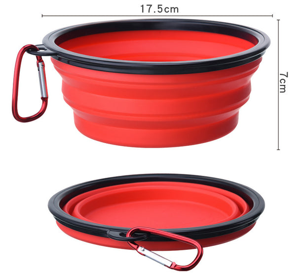 Outdoor Portable Folding Bowl with Keychain