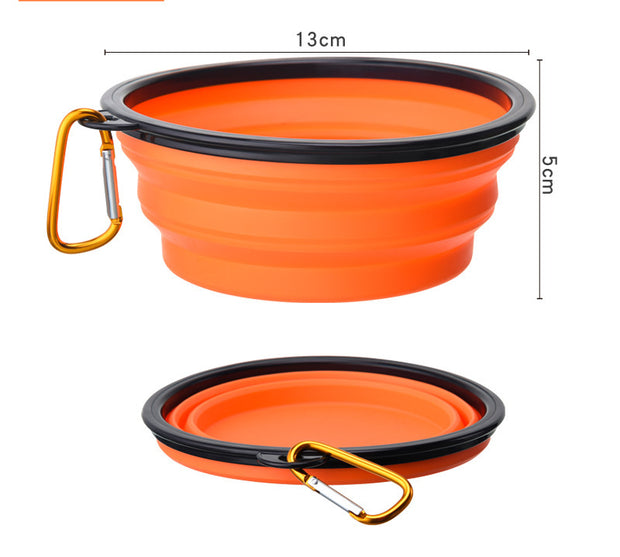 Outdoor Portable Folding Bowl with Keychain
