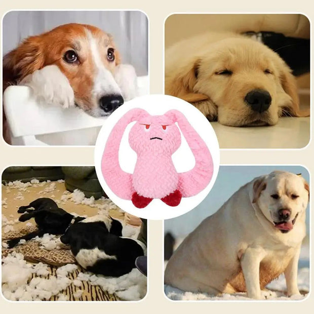 Bunny Squeaky Pet Plush Chew Toy for dogs.